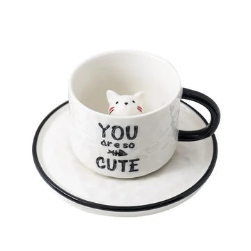 Cute Kitten Ceramic Cat Claw Cup