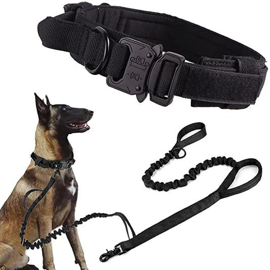 Durable Tactical Dog Collar Leash Set