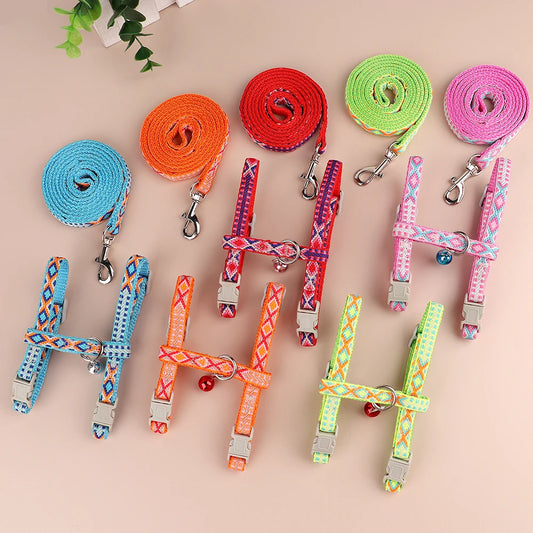 Nylon Cat Harness Vest Leash